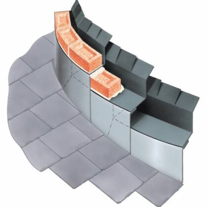 Curved Cavitray - on plan Cavity Trays - Cavity Trays